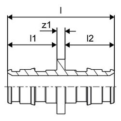 Uponor Q und E, Kupplung mit Ringen DR, 14x14mm, 1058659... UPONOR-1058659 7321500053796 (Abb. 1)