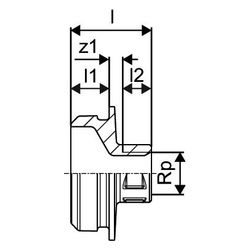 Uponor RS Gewindeadapter Muffe, Rp 1/2" FT x RS3, 1059404... UPONOR-1059404 4021598121768 (Abb. 1)