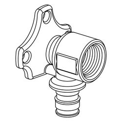 Uponor Q und E, Smart Aqua Wandscheibe PL, 16mm x Rp 1/2" FT... UPONOR-1059822 4021598121621 (Abb. 1)