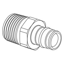 Uponor Q&E Übergangsnippel DR 20-R1/2"MT... UPONOR-1063734 4021598127067 (Abb. 1)