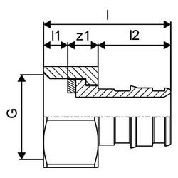 Uponor Q und E Verschraubung flachdichtend PL, 20mm x G 3/4", SN... UPONOR-1023016 7331541032971 (Abb. 1)