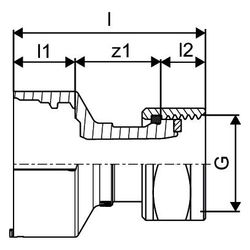 Uponor Aqua Plus FT-Übergang IG SN PPM, 1" FT x 3/4" SN... UPONOR-1063811 6414905203345 (Abb. 1)
