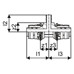 Uponor Q und E, T-Stück Übergang S-Press, 20x9,9x20mm, 1063938... UPONOR-1063938 4021598128699 (Abb. 1)