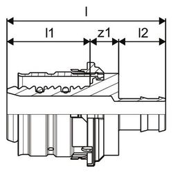 Uponor Q und E, Übergang S-Press, 20mm x 9,9mm, 1063939... UPONOR-1063939 4021598128705 (Abb. 1)