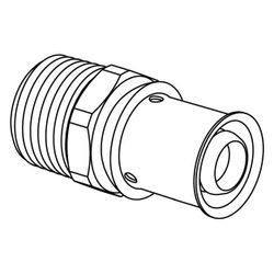 Uponor S-Press Plus Übergangsnippel, 16mm x R 1/2" MT... UPONOR-1070502 6414905218226 (Abb. 1)