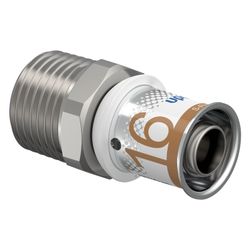 Uponor S-Press Plus Übergangsnippel, 16mm x R 1/2" MT... UPONOR-1070502 6414905218226 (Abb. 1)