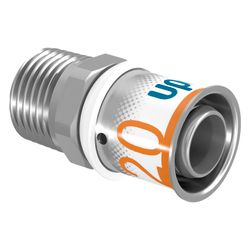 Uponor S-Press Plus Übergangsnippel, 20mm x R 1/2" MT... UPONOR-1070504 6414905218240 (Abb. 1)