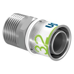 Uponor S-Press Plus Übergangsnippel, 32mm x R 1" MT... UPONOR-1070509 6414905218295 (Abb. 1)