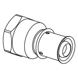 Uponor S-Press Plus Übergangsmuffe, d. 32mm x Rp 1", FT... UPONOR-1070521 6414905218417 (Abb. 1)