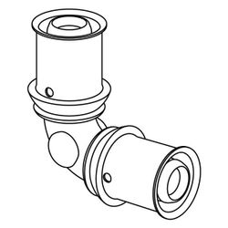 Uponor S-Press Plus Bogen, 20x20mm, 1070528... UPONOR-1070528 6414905218486 (Abb. 1)