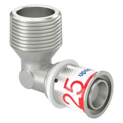Uponor S-Press Plus Winkelnippel 25mm x R 1" MT... UPONOR-1070536 6414905218561 (Abb. 1)
