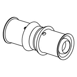 Uponor S-Press Plus Kupplung, 25x25mm, 1070549... UPONOR-1070549 6414905218691 (Abb. 1)
