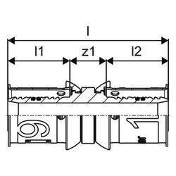 Uponor S-Press Plus Kupplung, 25x25mm, 1070549... UPONOR-1070549 6414905218691 (Abb. 1)