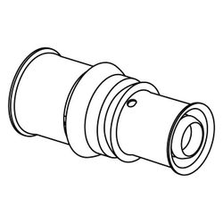 Uponor S-Press Plus Kupplung reduziert 20x16mm, 1070552... UPONOR-1070552 6414905218721 (Abb. 1)
