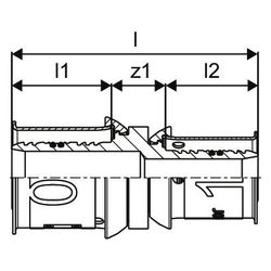Uponor S-Press Plus Kupplung reduziert 20x16mm, 1070552... UPONOR-1070552 6414905218721 (Abb. 1)