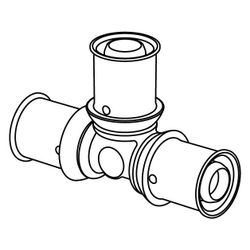 Uponor S-Press Plus T-Stück 20x20x20mm, 1070561... UPONOR-1070561 6414905218813 (Abb. 1)