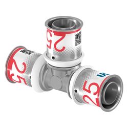 Uponor S-Press Plus T-Stück 25x25x25mm, 1070562... UPONOR-1070562 6414905218820 (Abb. 1)