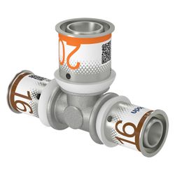 Uponor S-Press Plus T-Stück reduziert 16x20x16mm... UPONOR-1070566 6414905218868 (Abb. 1)