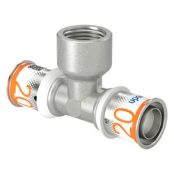 Uponor S-Press Plus T-Stück mit Innengewinde, 20mm x Rp 1/2" FT-20... UPONOR-1070596 6414905219162 (Abb. 1)
