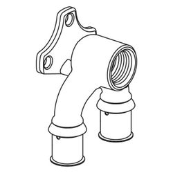 Uponor S-Press Plus U-Wandscheibe, 16mm x Rp 1/2", FT-16... UPONOR-1070629 6414905219452 (Abb. 1)