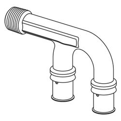 Uponor S-Press Plus U-Armaturenanschluss, 20mm x 20mm x R 3/4" MT... UPONOR-1070637 6414905219537 (Abb. 1)