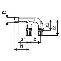 Uponor S-Press Plus U-Armaturenanschluss, 20mm x 20mm x R 3/4" MT... UPONOR-1070637 6414905219537 (Abb. 1)