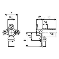 Uponor S-Press Plus Wandscheibe XL, 20mm x Rp 1/2" FT... UPONOR-1070647 6414905219636 (Abb. 1)