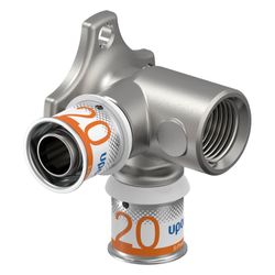 Uponor S-Press Plus Doppel-Wandscheibe 90 Grad lang, 20mm x Rp 1/2" FT-20... UPONOR-1070649 6414905219650 (Abb. 1)