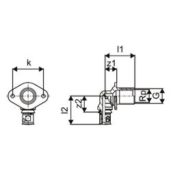 Uponor S-Press Plus Wanddurchführung Eck LWC, 16mm x Rp 1/2" FT, 35mm... UPONOR-1070654 6414905219704 (Abb. 1)