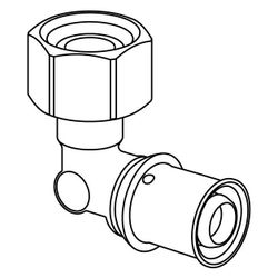 Uponor S-Press Plus SK-Winkelverschraubung Geberit, 16mm x 1/2" FT... UPONOR-1070658 6414905219742 (Abb. 1)