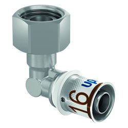 Uponor S-Press Plus SK-Winkelverschraubung Geberit, 16mm x 1/2" FT... UPONOR-1070658 6414905219742 (Abb. 1)