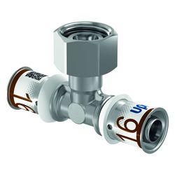 Uponor S-Press Plus SK-T-Stück Geberit, 16mm x G 1/2" FT-16... UPONOR-1070659 6414905219759 (Abb. 1)
