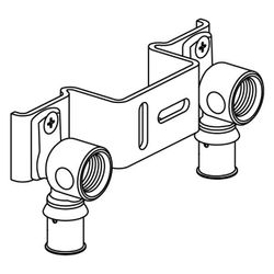 Uponor S-Press Plus Montageeinheit Gemini, 16mm x Rp 1/2" FT, c/c 150mm... UPONOR-1070664 6414905219803 (Abb. 1)