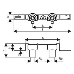 Uponor S-Press Plus Montageeinheit mit Schallset, 16mm x Rp 1/2" FT, c/c 150mm... UPONOR-1070666 6414905219827 (Abb. 1)