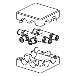 Uponor S-Press Plus HK-Kreuzfitting mit Dämmbox isoliert, 20x16x20mm... UPONOR-1070691 6414905220076 (Abb. 1)