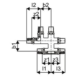 Uponor S-Press Plus HK-Kreuzfitting mit Dämmbox isoliert, 20x16x20mm... UPONOR-1070691 6414905220076 (Abb. 1)