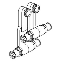 Uponor S-Press Plus SL-Anschlussgarnitur, 16mm x G 1/2" MT-0... UPONOR-1070695 6414905220120 (Abb. 1)