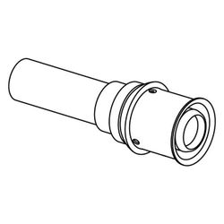 Uponor S-Press Plus Übergang auf Kupfer, 16x15mm CU... UPONOR-1070615 6414905219353 (Abb. 1)