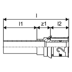 Uponor S-Press Plus Übergang auf Kupfer, 16x15mm CU... UPONOR-1070615 6414905219353 (Abb. 1)