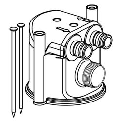 Uponor Contec Thermische Steckdose T2 Q und E 20, 1078341... UPONOR-1078341 4021598130517 (Abb. 1)