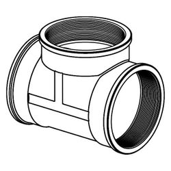 Uponor Ecoflex T-Stück, Rp 4" x Rp 4" x Rp 4", 1078367... UPONOR-1078367 4021598130265 (Abb. 1)