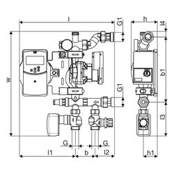 Uponor Fluvia Move Pumpengruppe, Push-23-A-AC, 1085008... UPONOR-1085008 4021598133105 (Abb. 1)