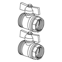 Uponor Vario Kugelhahn Set G 3/4" x G 1" , 1086558... UPONOR-1086558 4021598135390 (Abb. 1)