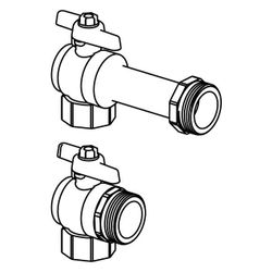 Uponor Vario Eck-Kugelhahn Rp 3/4" x 1" , 1086559... UPONOR-1086559 4021598135406 (Abb. 1)