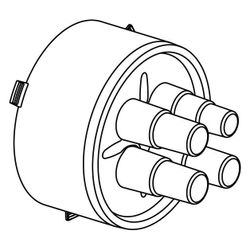 Uponor Ecoflex Gummi-Endkappe Quattro 20mm plus 25mm plus 32mm, Mantel 140mm... UPONOR-1086838 6414905210015 (Abb. 1)