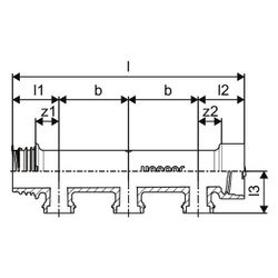 Uponor Aqua Plus Verteiler PPM, 1x c/c50mm, 1087123... UPONOR-1087123 6414905237838 (Abb. 1)