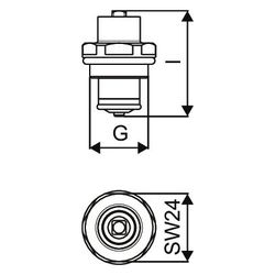 Uponor Vario S-Verteiler Kappenventil LS, 1088056... UPONOR-1088056 6414905236183 (Abb. 1)