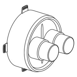 Uponor Ecoflex Gummi-Endkappe Twin 75mm plus 90mm, Mantel 250mm... UPONOR-1088979 6414905243273 (Abb. 1)
