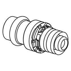 Uponor S-Press Kupplung auf Edelstahl/CU V 16-15CU-SST... UPONOR-1090678 6414905221035 (Abb. 1)