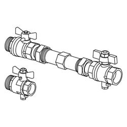 Uponor Vario Wassermengenzähler-Anschlussset horizontal G 1", 130mm... UPONOR-1090728 6414905221301 (Abb. 1)